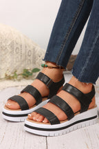 Marley Pu Leather Platform Sandals