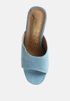 Addie Block Heel Slip On Sandals